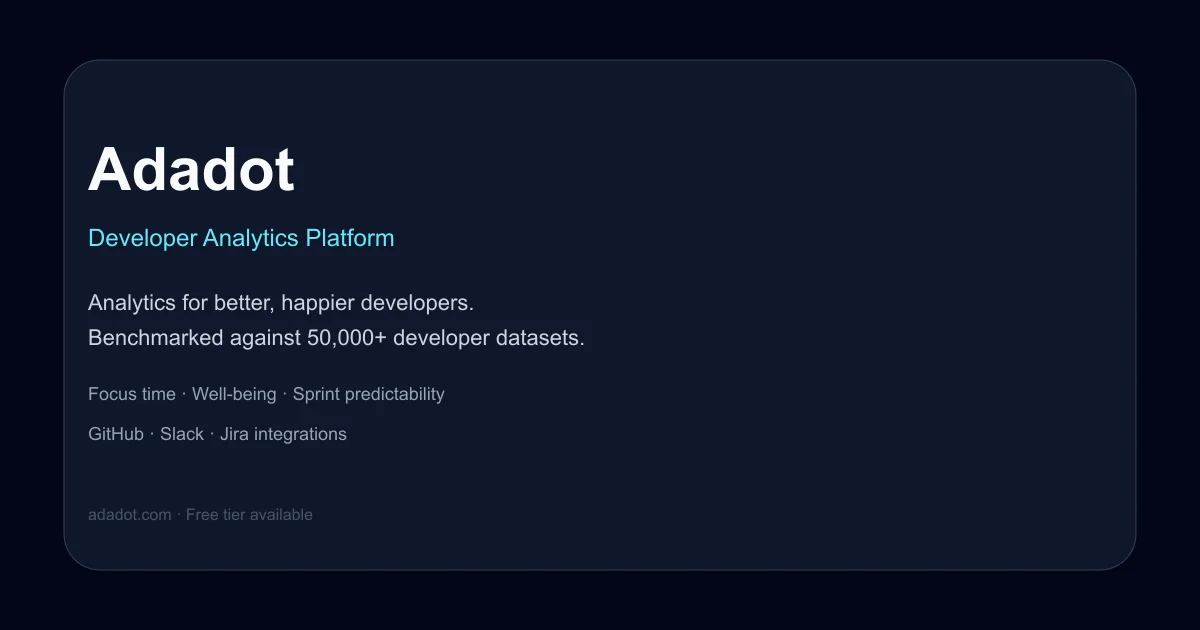 Adadot developer analytics platform thumbnail