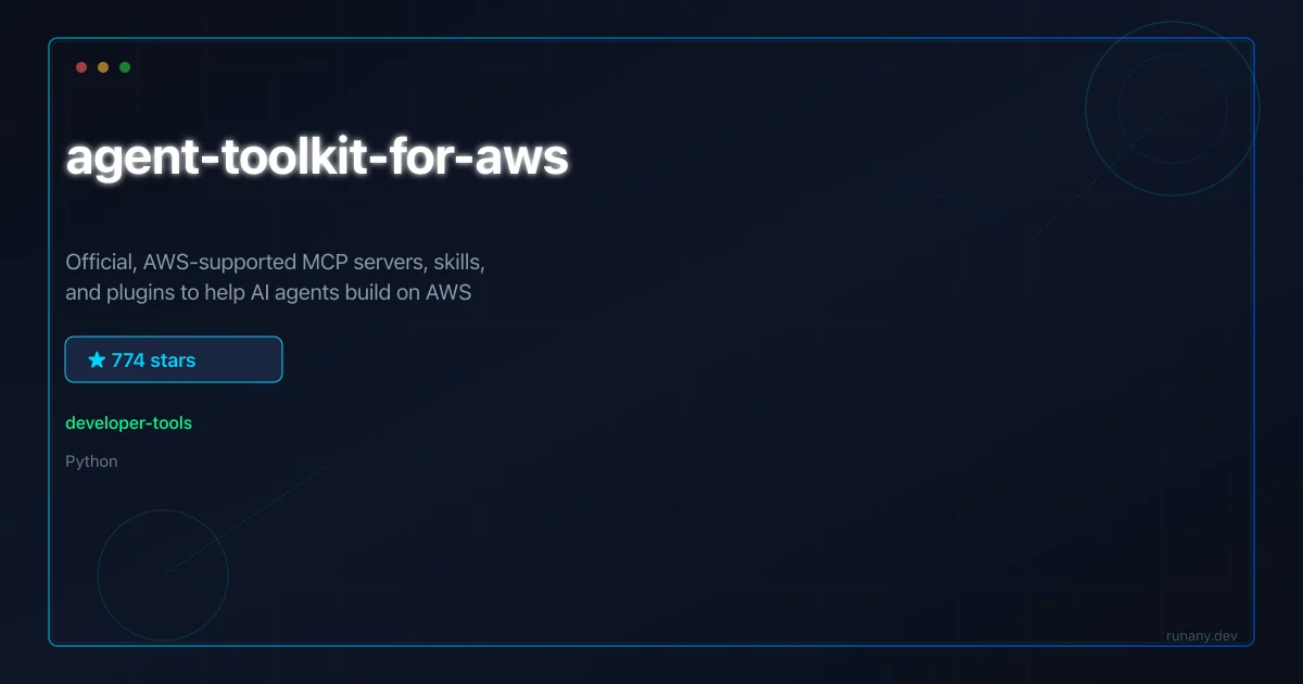 AWS Agent Toolkit GitHub tool guide thumbnail