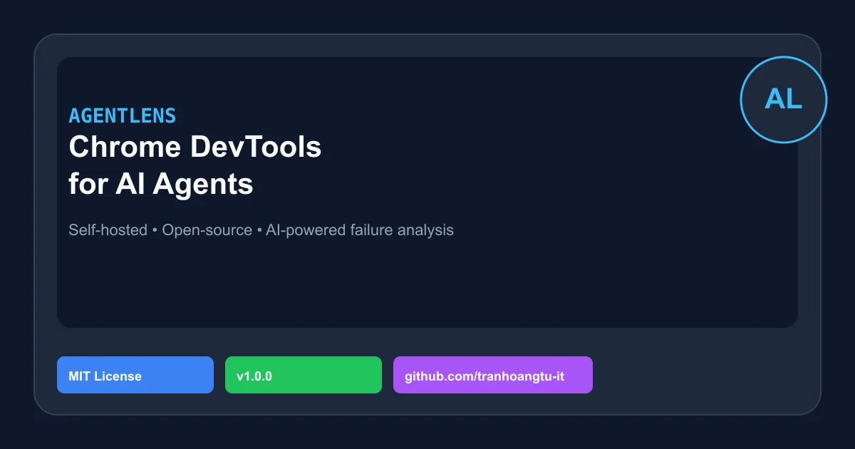 AgentLens — Chrome DevTools for AI Agents