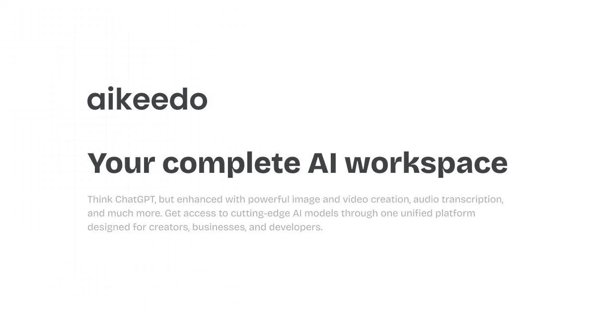 Aikeedo - Self-hosted AI SaaS platform