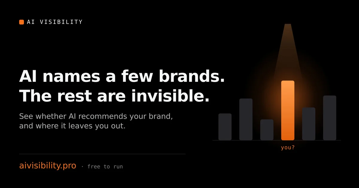 AI Visibility - Check whether AI recommends your brand