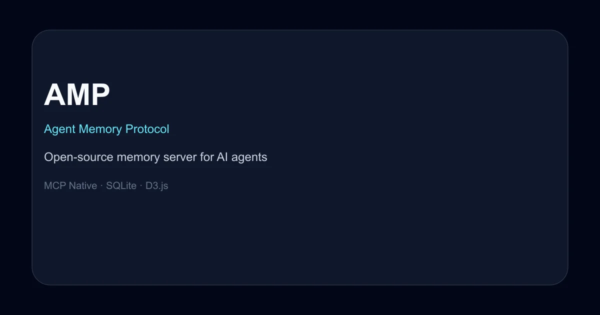 AMP – Agent Memory Protocol product thumbnail