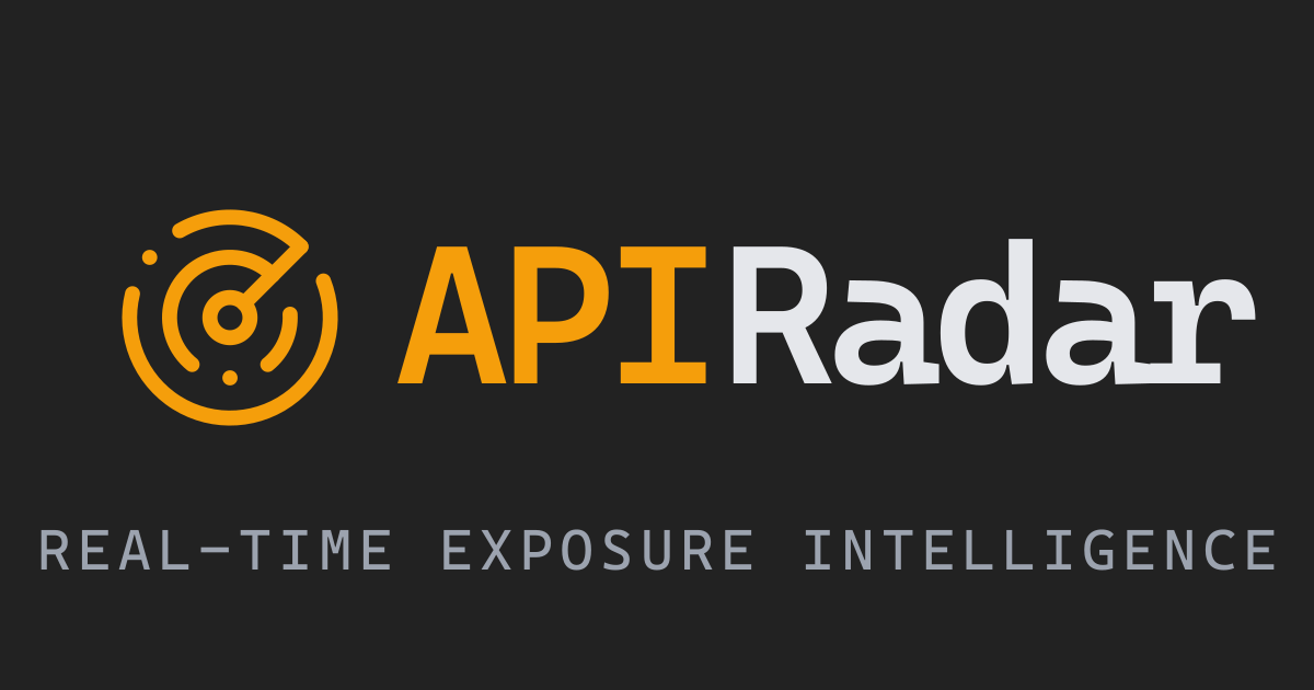 APIRadar – Real-time API key exposure monitoring dashboard