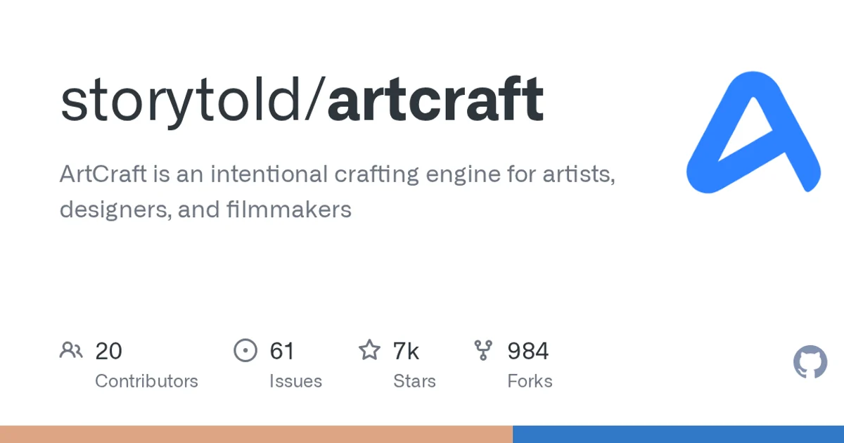 GitHub social preview card for storytold/artcraft