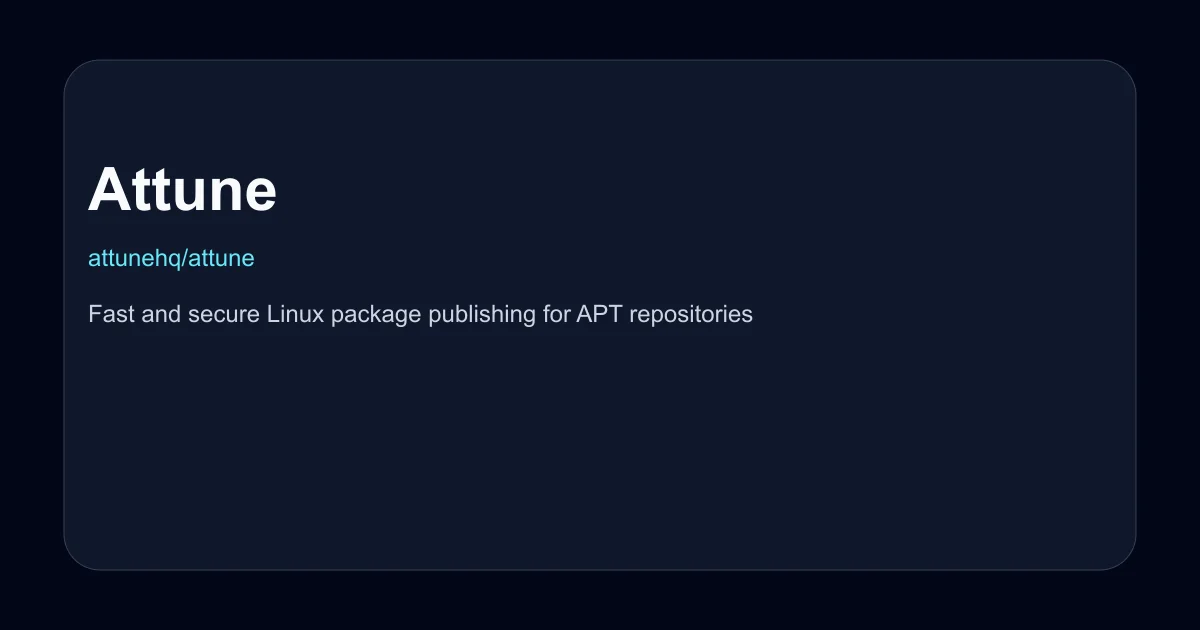 Attune – fast and secure Linux package publishing
