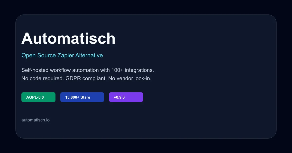 Automatisch open source workflow automation thumbnail