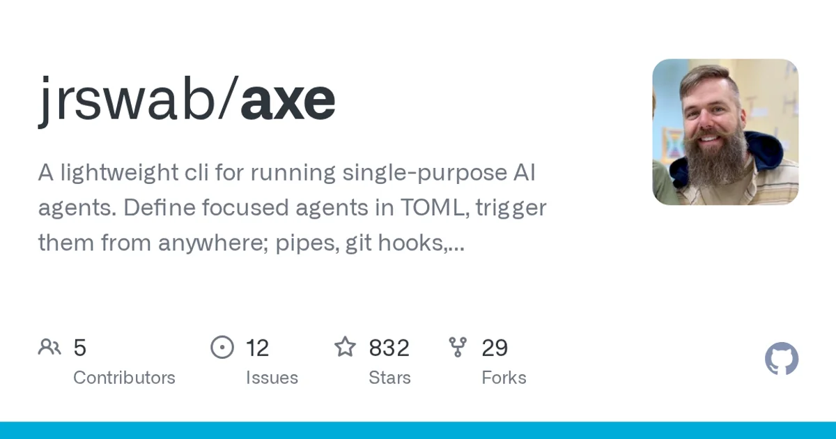 Axe CLI tool banner