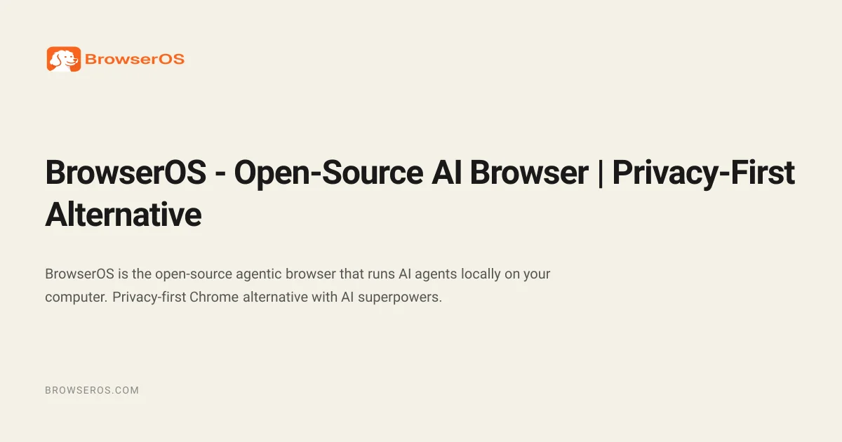BrowserOS - Open-Source AI Browser