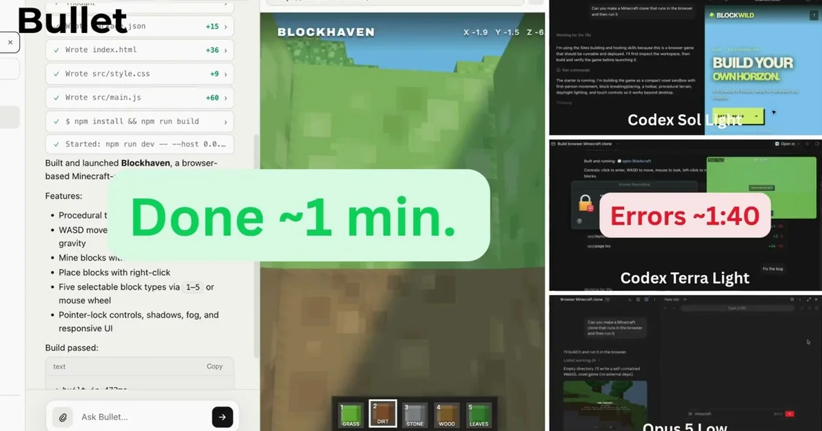 Bullet coding agent product demo