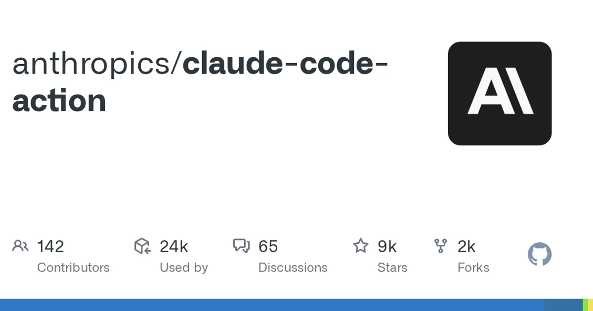 GitHub social preview card for anthropics/claude-code-action