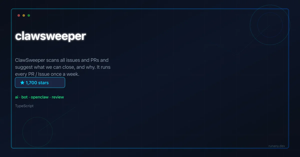 clawsweeper GitHub tool guide thumbnail