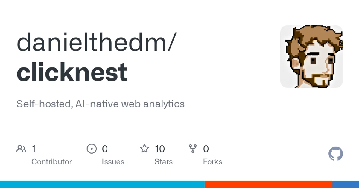 ClickNest self-hosted web analytics dashboard
