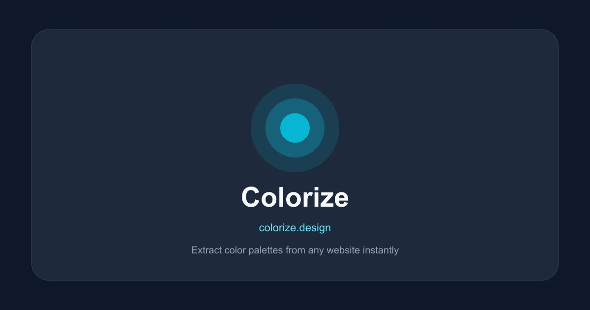 Colorize - Extract Color Palettes from Any Website