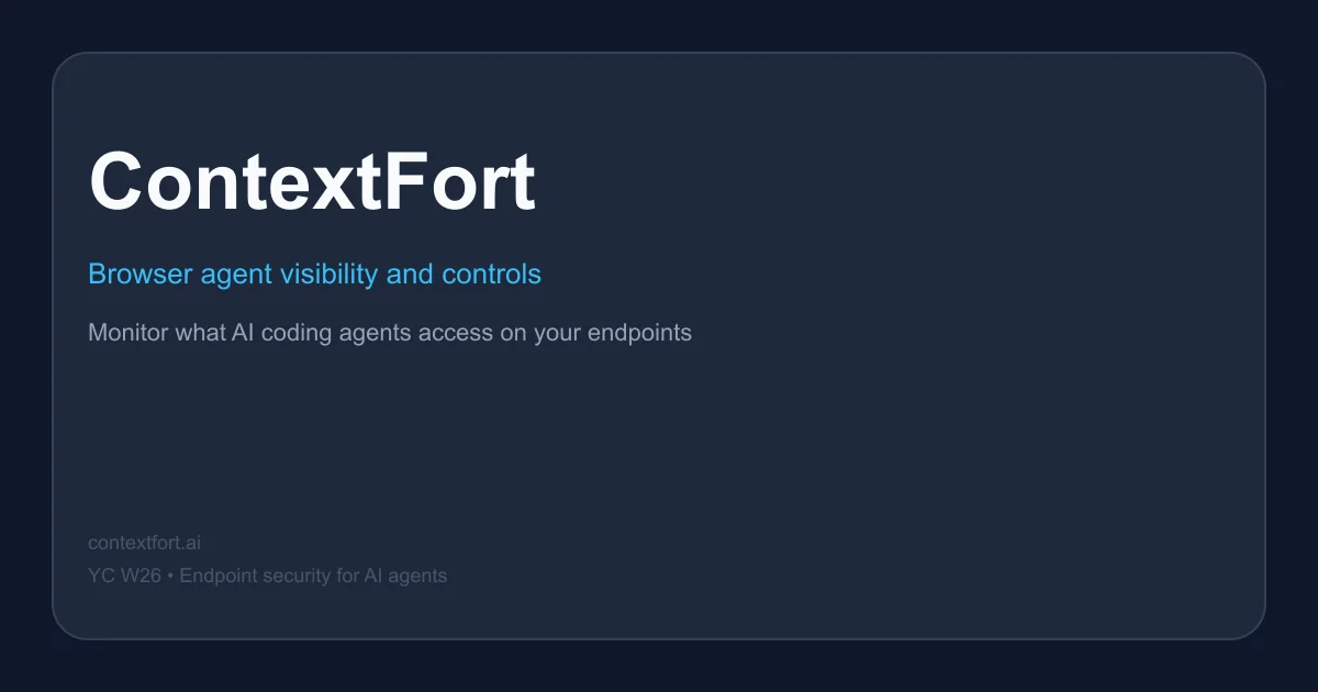 ContextFort endpoint monitoring dashboard showing file, network, and process activity for AI coding agents