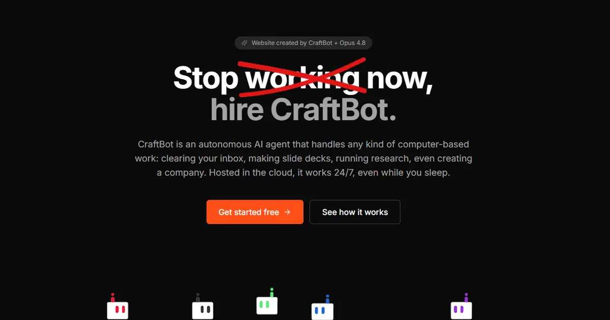 CraftBot - AI agent that builds and operates its own SaaS tools