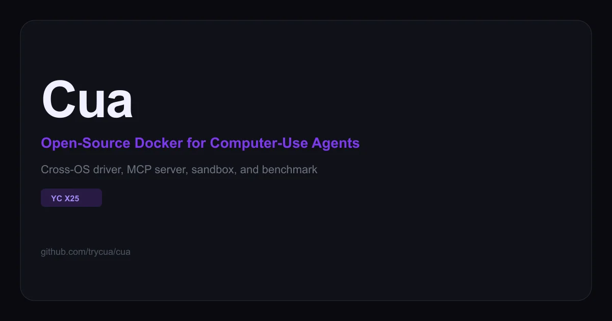 Cua open-source Docker container for computer-use agents