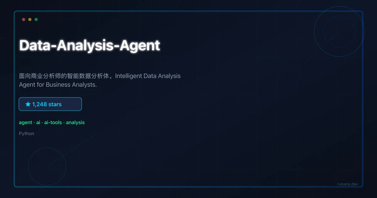 data-analysis-agent GitHub tool guide thumbnail