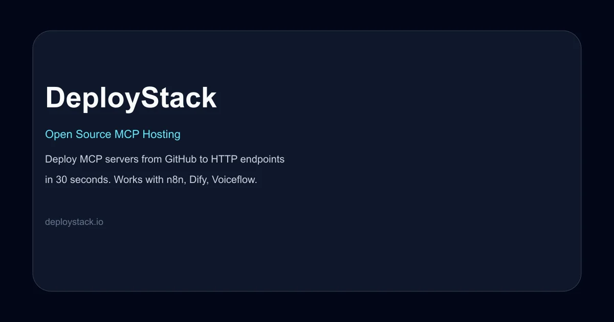 DeployStack MCP Hosting product thumbnail