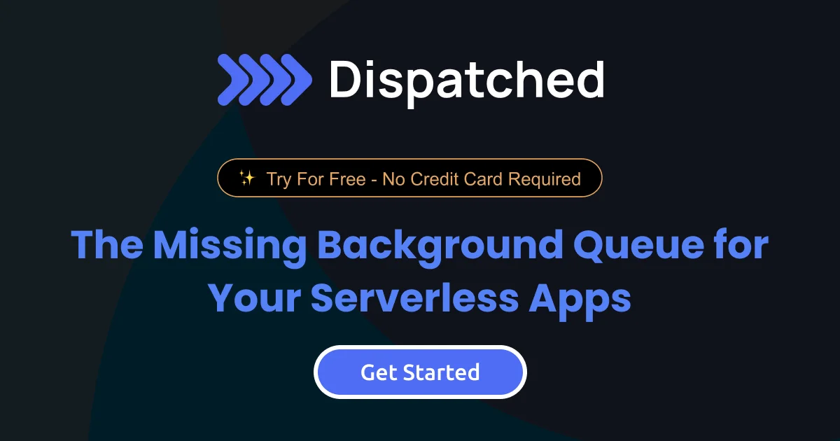 Dispatched background jobs serverless thumbnail