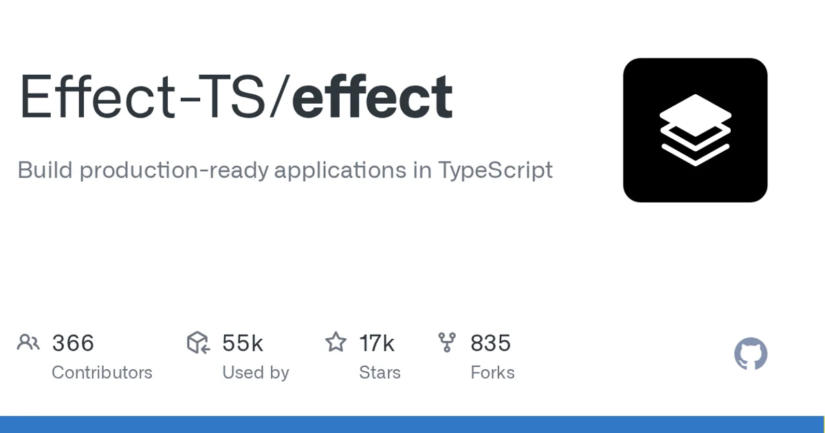 GitHub social preview card for Effect-TS/effect