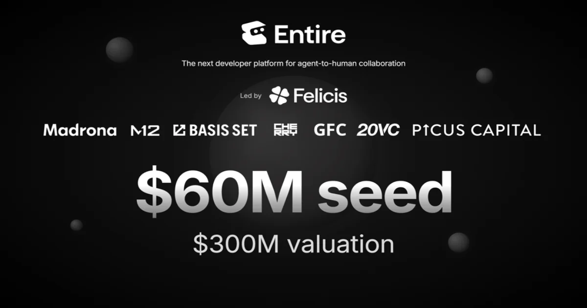 Entire $60M seed funding announcement with Felicis, Madrona, M12 investor logos