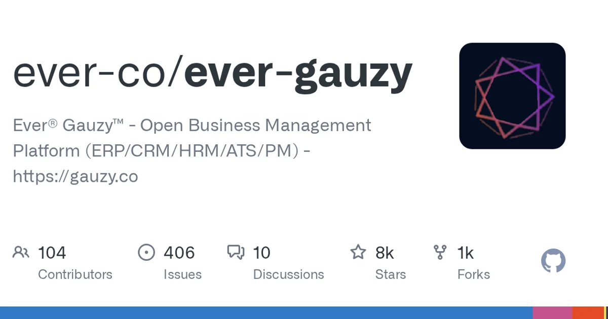 GitHub social preview card for ever-co/ever-gauzy