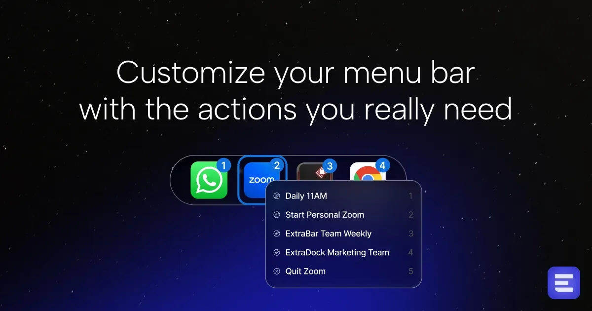 ExtraBar macOS menu bar command center thumbnail