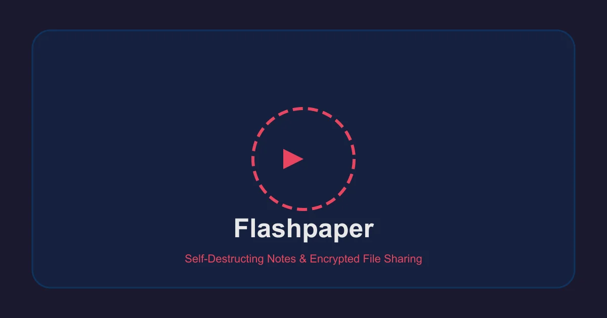 Flashpaper zero-knowledge self-destructing notes product thumbnail