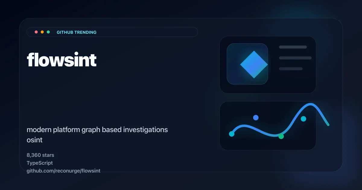 Flowsint graph-based OSINT platform thumbnail