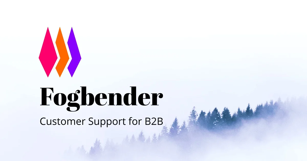 Fogbender team messaging widget embedded in a B2B customer dashboard