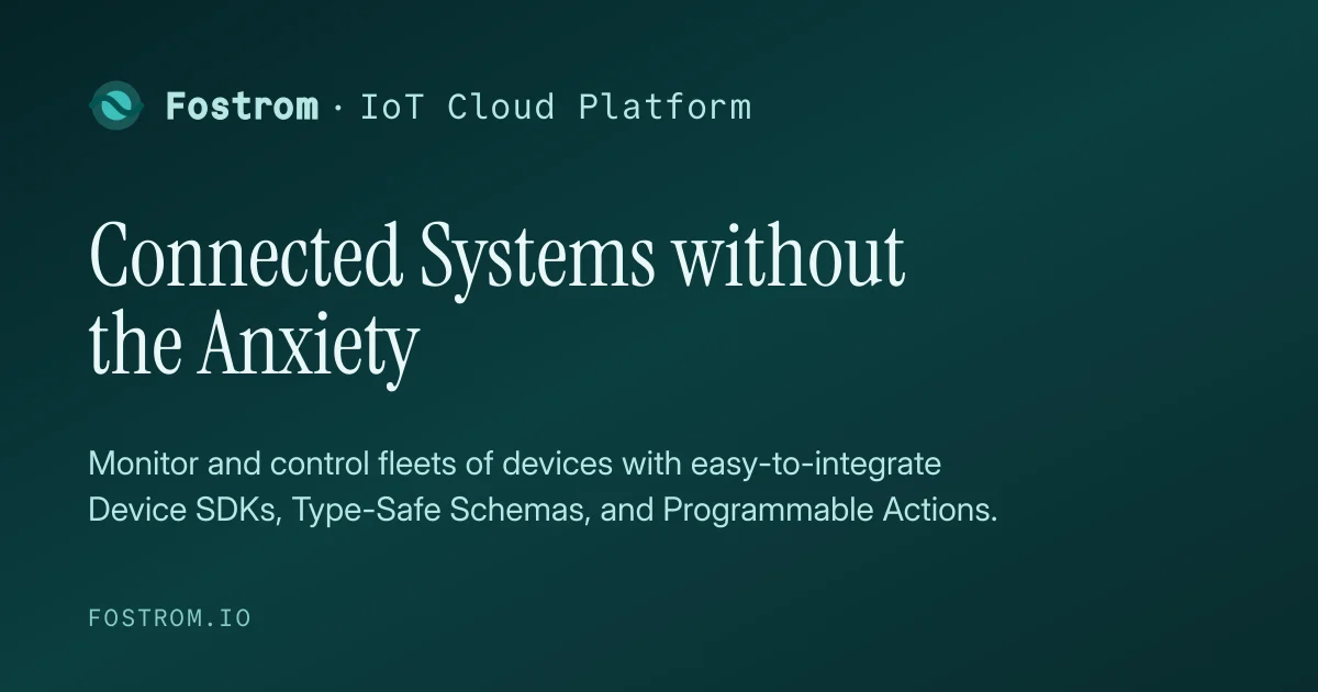 Fostrom IoT cloud platform product thumbnail