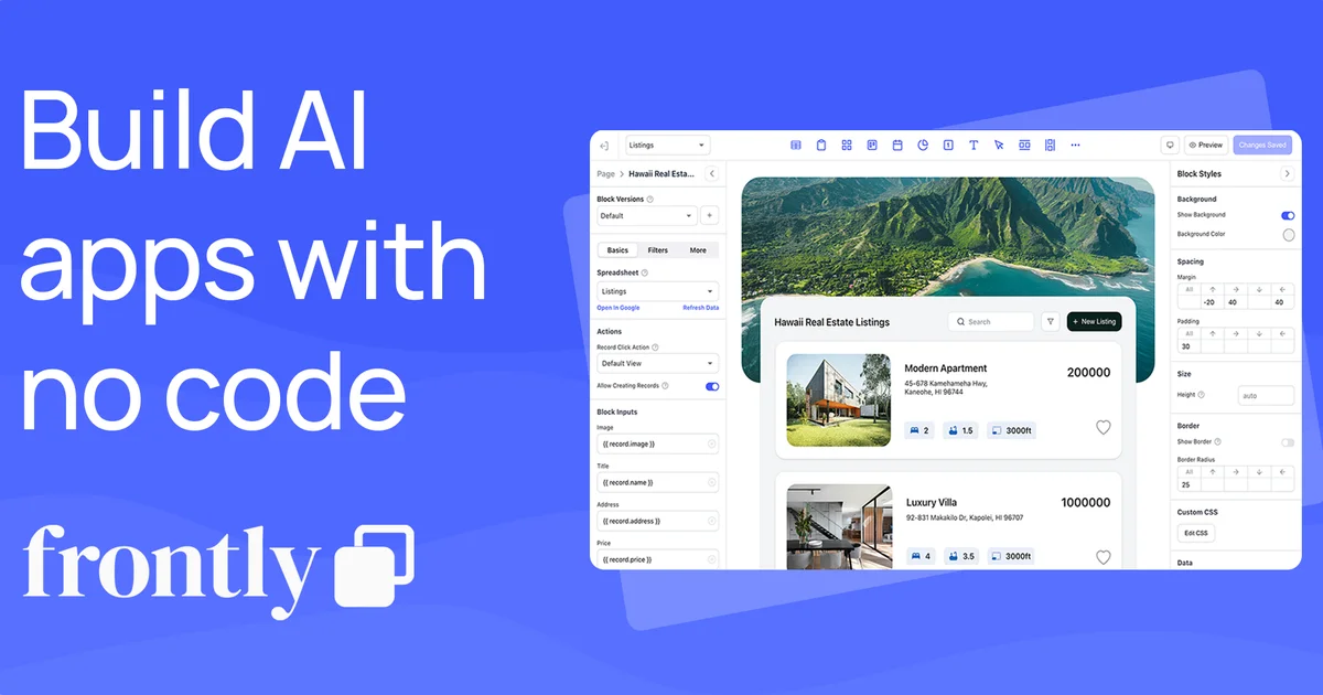 Frontlyapp product banner