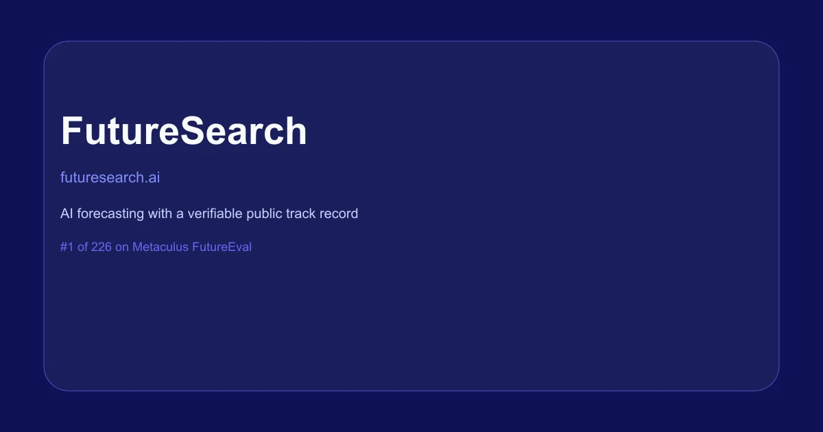 FutureSearch AI forecasting platform