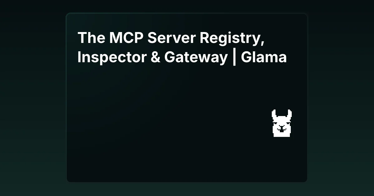 Glama MCP Connectors registry homepage