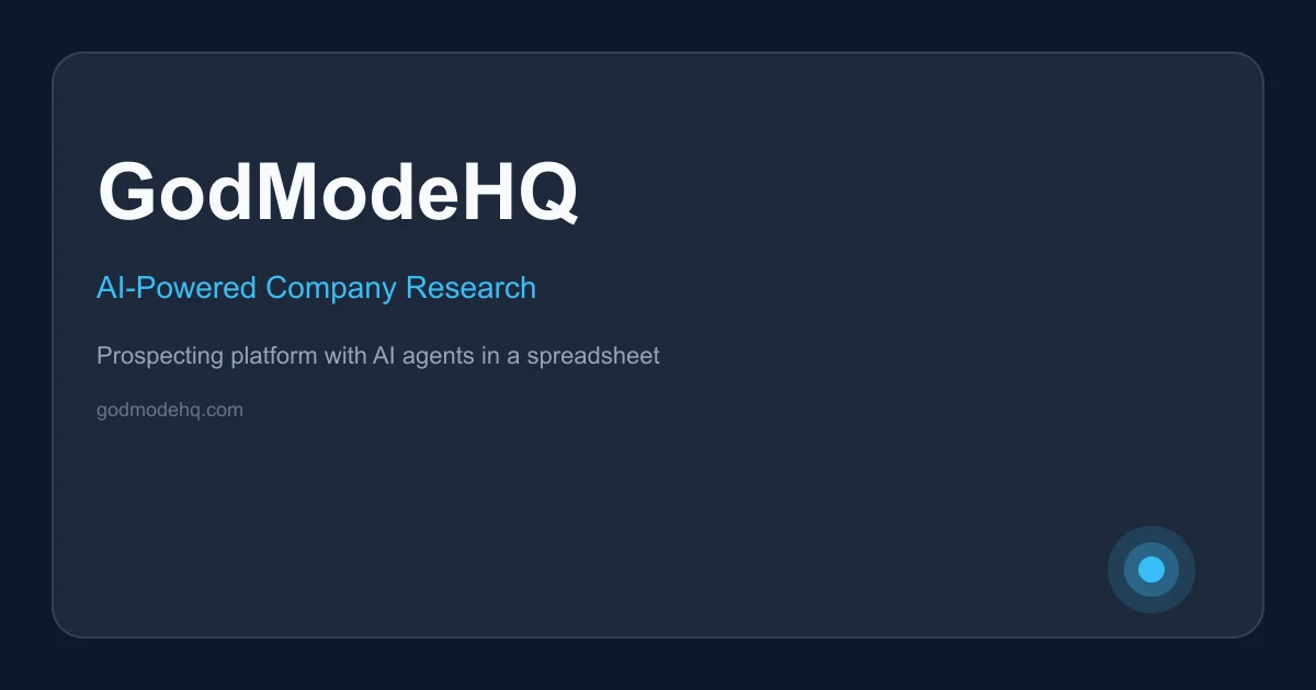 GodModeHQ – AI agents for company research in a spreadsheet interface