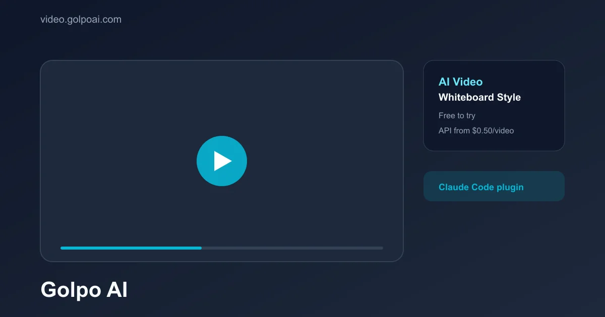 Golpo AI whiteboard animation video generator