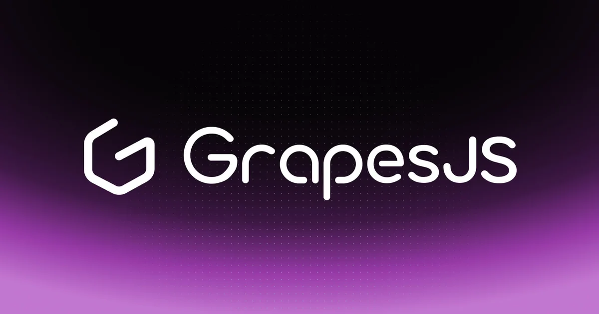 GrapesJS visual web builder interface
