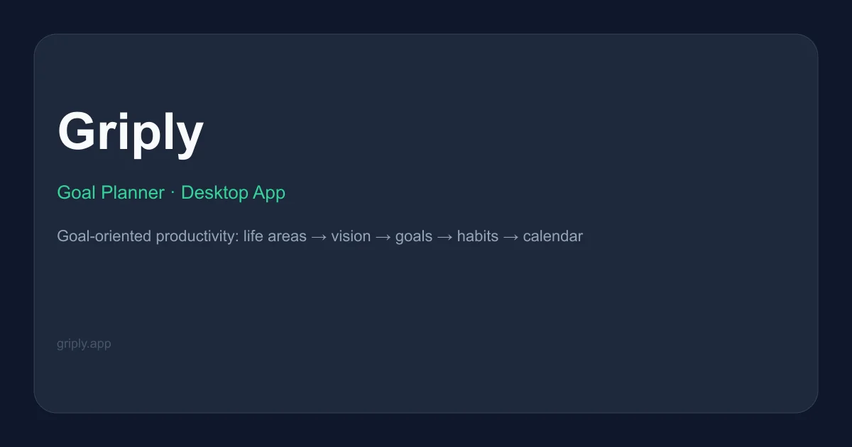 Griply goal planner product thumbnail