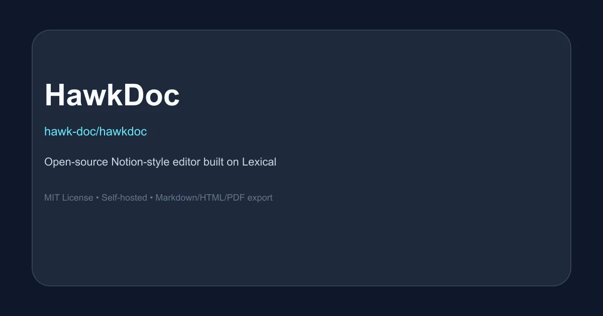 HawkDoc document editor interface