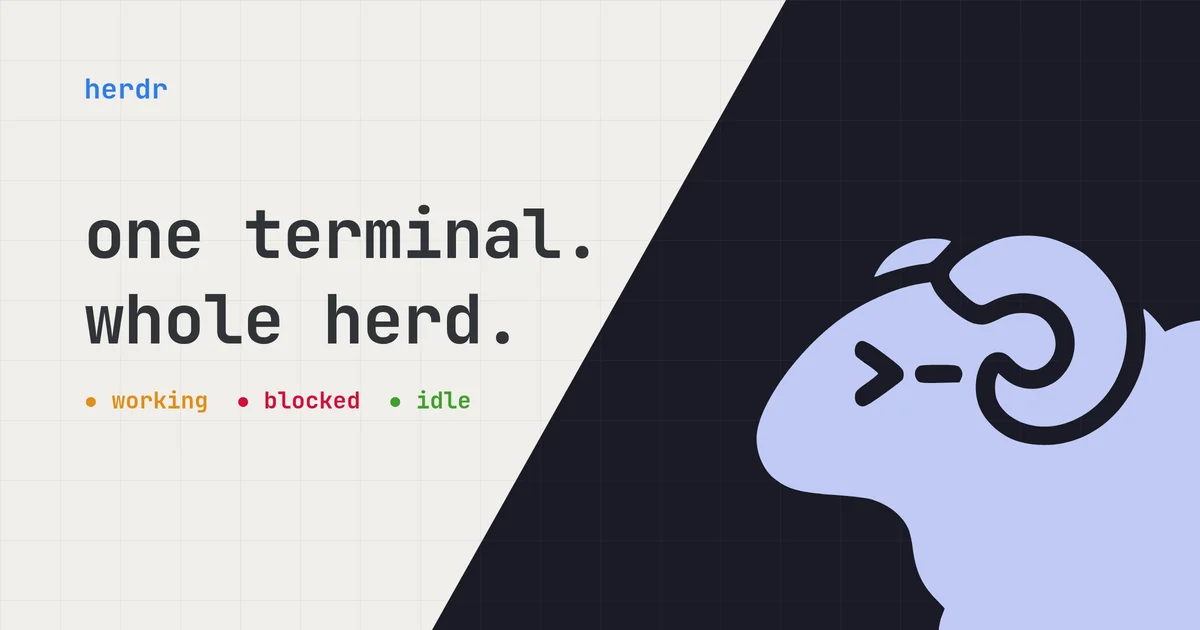 Herdr terminal agent multiplexer