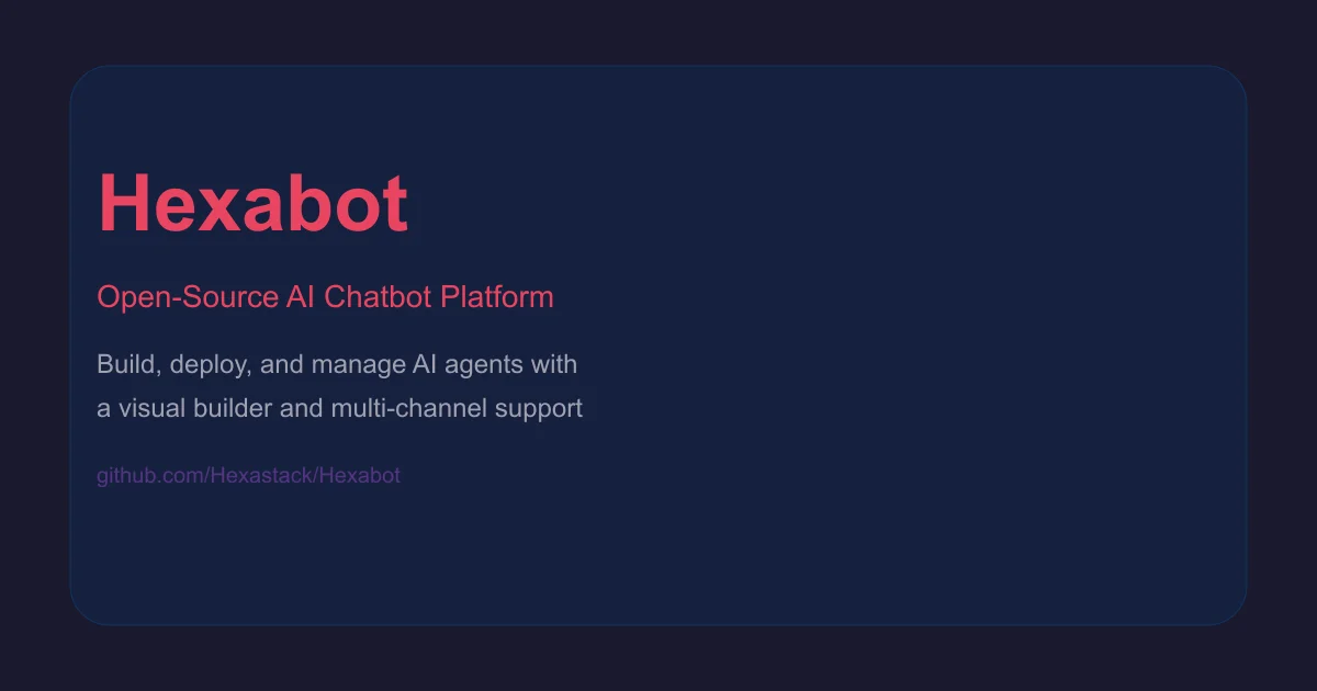 Hexabot AI chatbot platform visual workflow editor