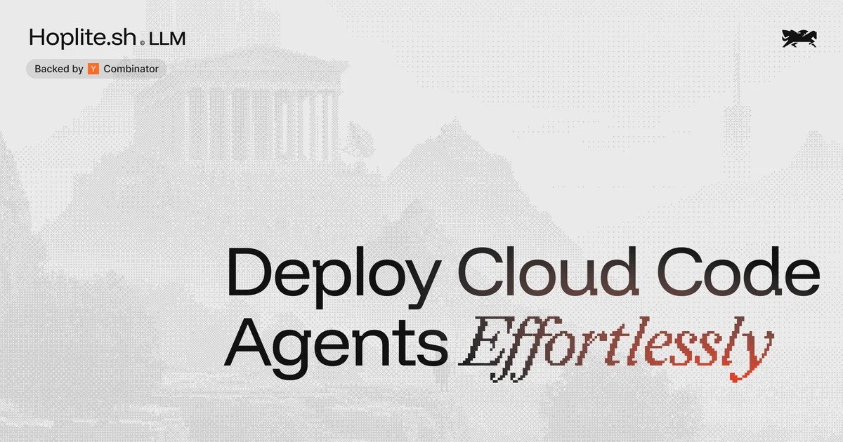 Hoplite cloud coding agents product thumbnail
