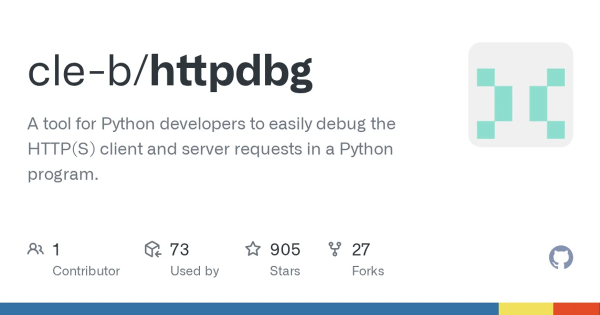 httpdbg HTTP debugging interface showing traced requests