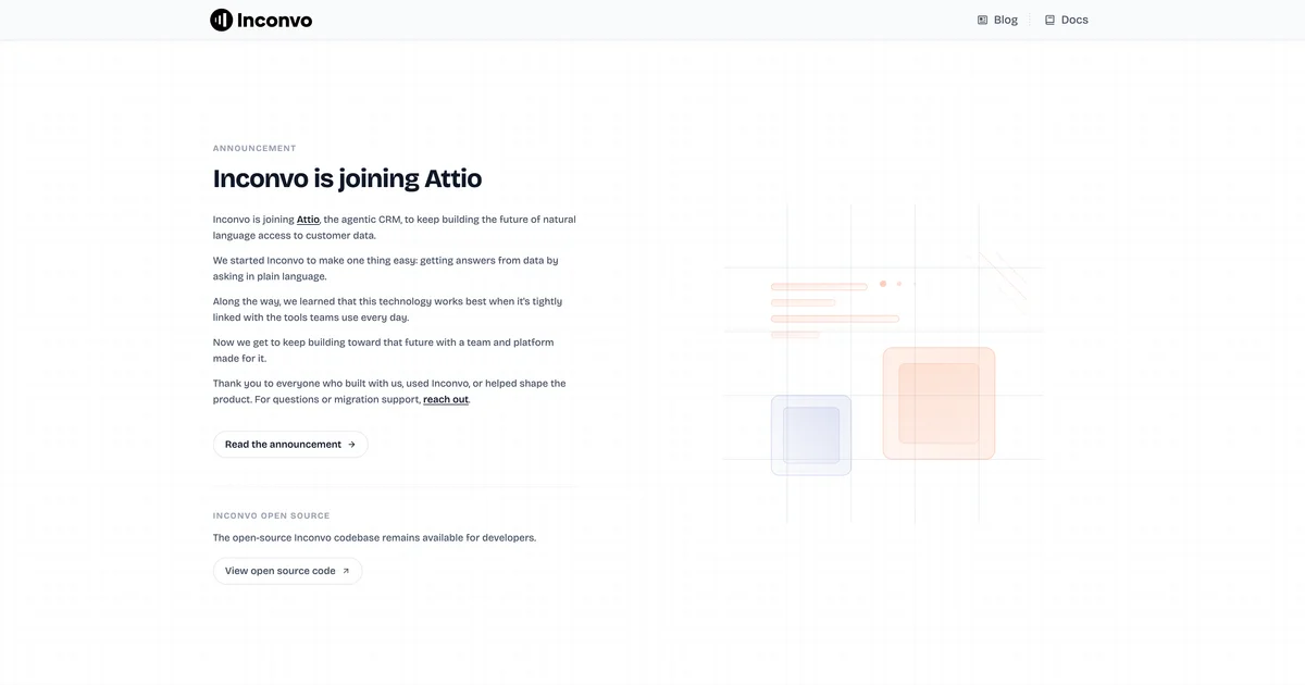 Inconvo platform for building chat-with-data agents