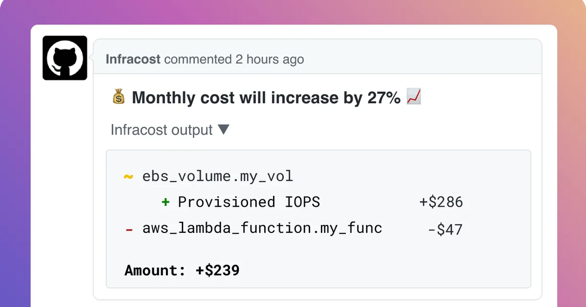 Infracost cloud cost intelligence dashboard