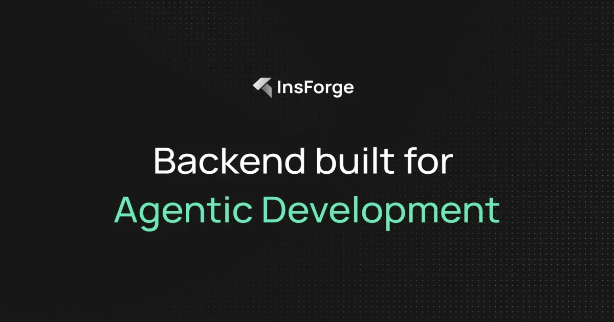 InsForge agent-native backend product thumbnail