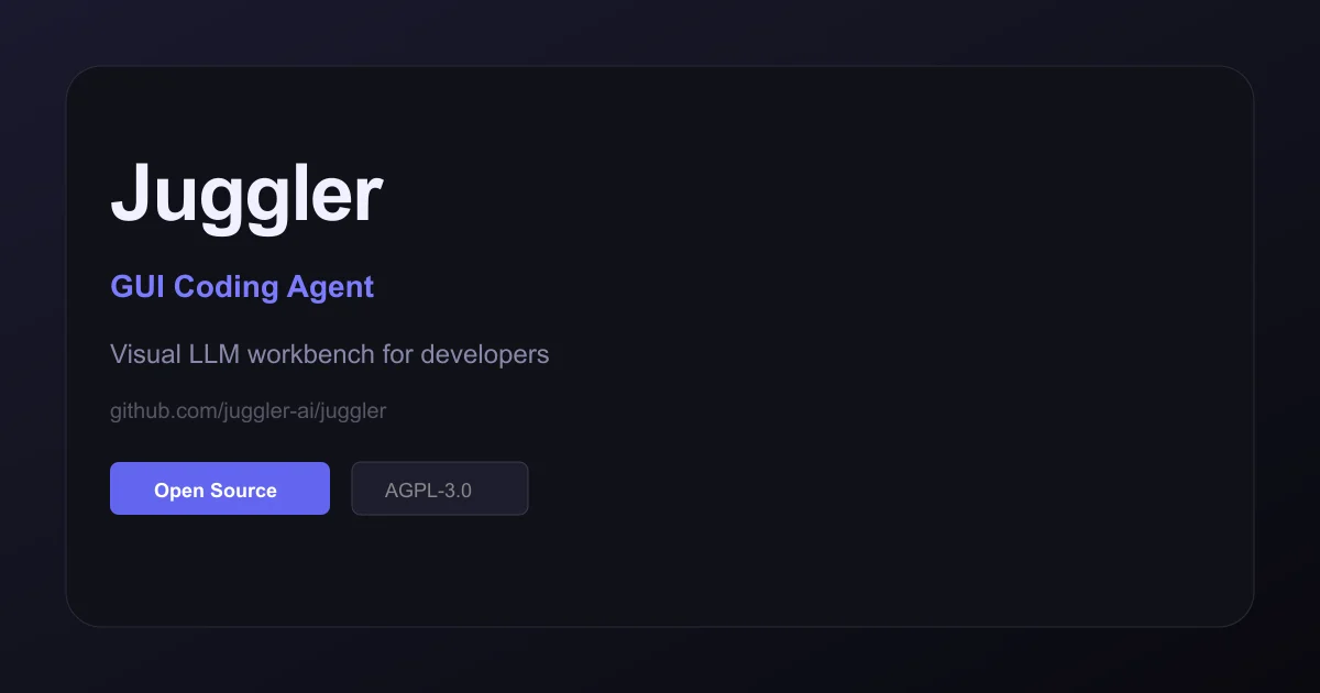 Juggler GUI coding agent workbench