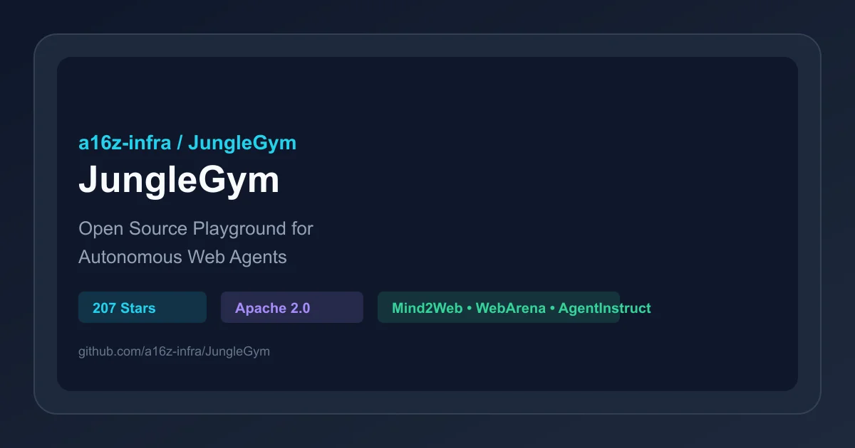 JungleGym open source playground for autonomous web agents