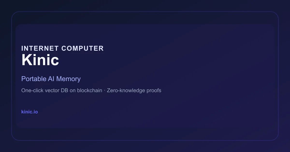 Kinic - Portable AI Memory product thumbnail