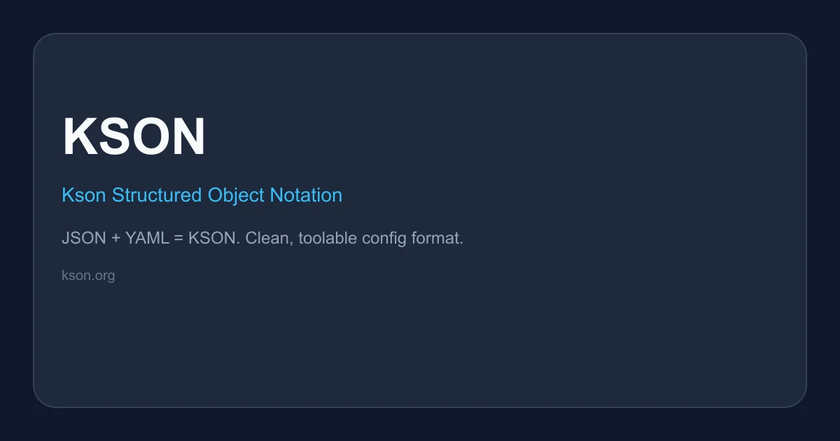 KSON config format product thumbnail